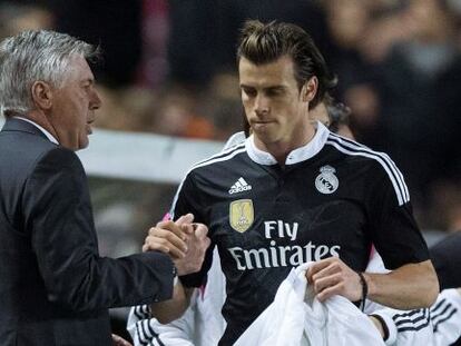 Ancelotti y Bale en Vallecas.