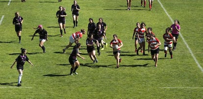 Partido de rugby en la Universidad Complutense de Madrid. 