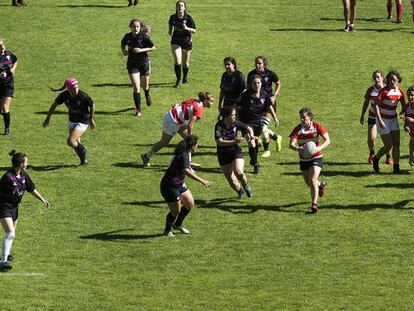 Partido de rugby en la Universidad Complutense de Madrid. 