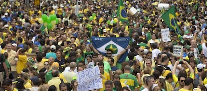 Protestas en Brasil el pasado 15 de marzo por la política del Gobierno.