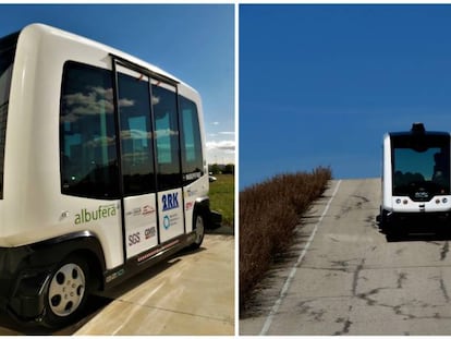 El autobús autónomo que recorrerá el parque de Timanfaya.