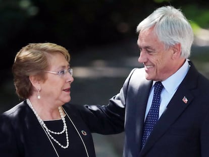 Michelle Bachelet y Sebastián Piñera.