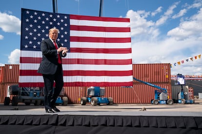 El presidente de Estados Unidos, Donald Trump, en Marinette (EE UU), el pasado 26 de junio.