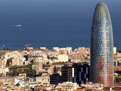 Torre Agbar en Barcelona. 