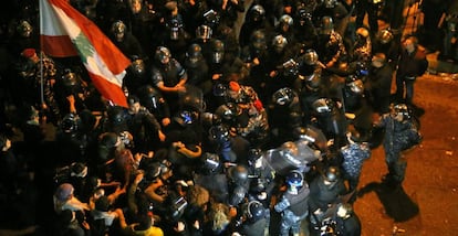 Protestas en Líbano, el pasado día 17. 
 