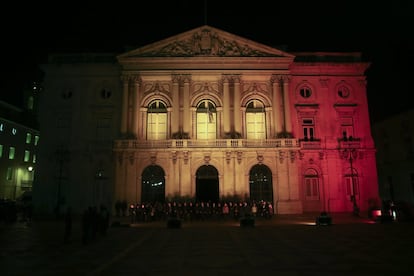 Fachada del ayuntamiento de Lisboa (Portugal).