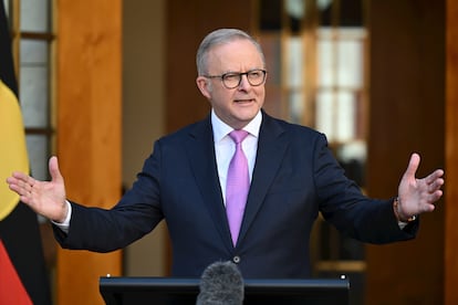 El primer ministro de Australia, Anthony Albanese, el lunes en Canberra.