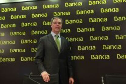 Jos&eacute; Sevilla, director general de Bankia, hoy en la rueda de prensa de resultados. 