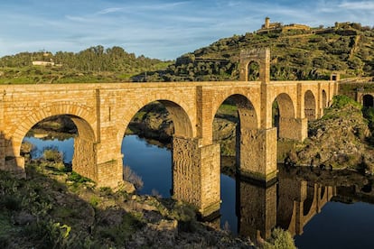 El puente romano de Alcántara, en la provincia de Cáceres.