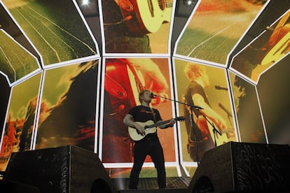 Un momento del concierto madrileño de Ed Sheeran.