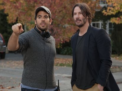 Eli Roth (izquierda) y Keanu Reeves.