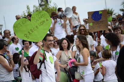 Marcha contra el cambio clim&aacute;tico en Barcelona. 