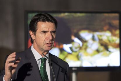 El ministro de Industria, José Manuel Soria, en un acto de este fin de semana en Canarias.