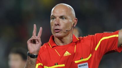 Howard Webb, en un partido del Mundial de Sud&aacute;frica.