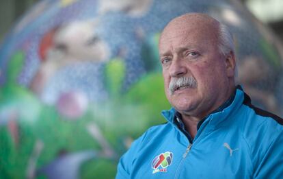 Bonilla, durante un momento de la entrevista en la Federación Mexicana de Fútbol.