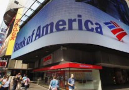 Oficina de Bank of American ubicada en Times Square