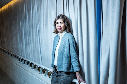 Rocío Arroyo, presidenta de la patronal de biotecnología Asebio, en el hotel Hyatt Regency Hesperia, en Madrid.