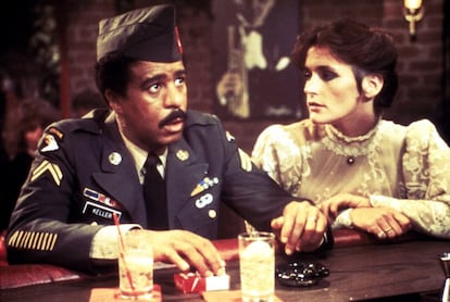 Richard Pryor e Margot Kidder em 'Apuros e Trapalhadas de um Herói' (1982).