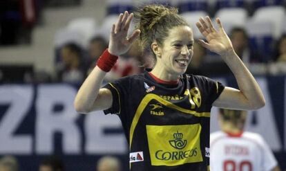 Begoña Fernández, durante el partido ante Polonia.