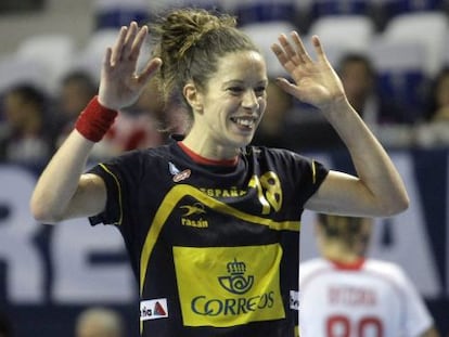 Begoña Fernández, durante el partido ante Polonia.