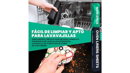 Láminas protectoras de horno sobre fondo blanco.