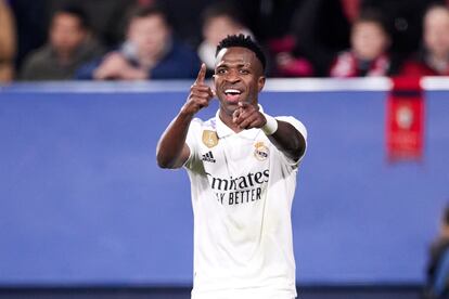 Vinicius Júnior, durante el Osasuna-Real Madrid de este domingo.