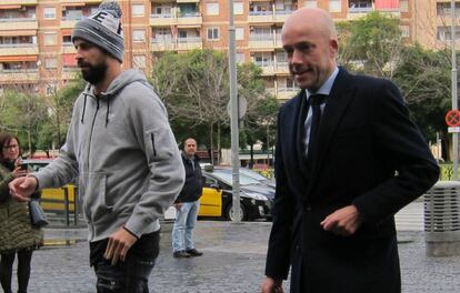 El Futbolista Gerard Piqué En La Ciutat De La Justicia, este lunes.