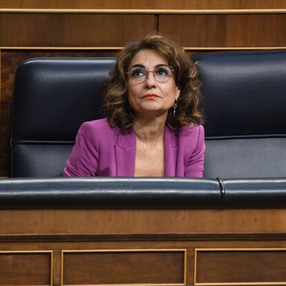 La vicepresidenta primera y ministra de Hacienda, María Jesús Montero, en el Congreso.