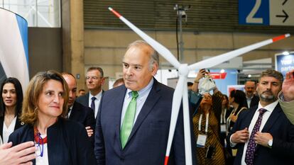 La ministra Ribera, junto al Ceo de Iberdrola España, Mario Ruiz-Tagle, en la apertura del WindEurope.