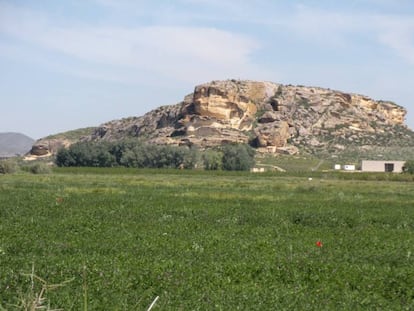 Vista sur del Tolmo de Minateda, delante el centro de interpretación.