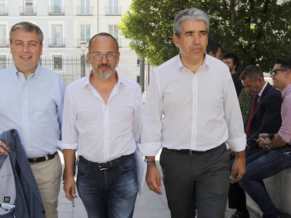 Diputados de Convergencia en el Congreso. Jordi Xucla, Carles Campuzano y Francesc Homs.