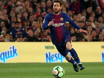 Messi durante un partido de Liga.