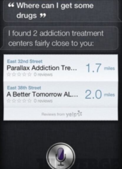 Una de las respuestas que da Siri.