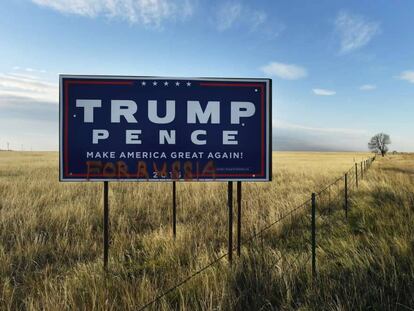 Una valla de la campa&ntilde;a de Trump y Pence en Colorado.
