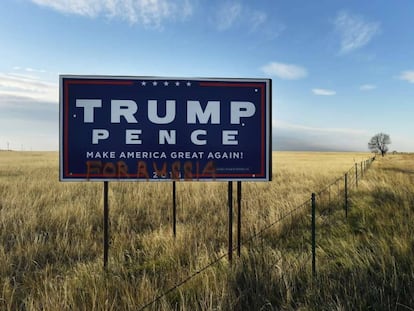 Una valla de la campa&ntilde;a de Trump y Pence en Colorado.