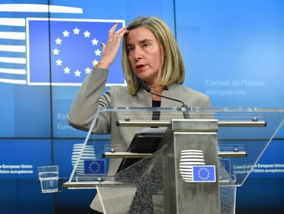 Federica Mogherini, el pasado lunes en Bruselas.