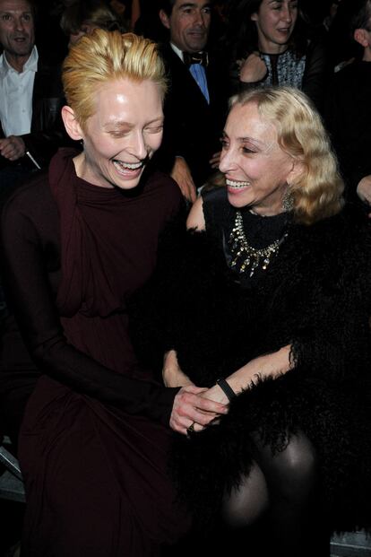 Tilda Swinton y su alma gemela, la directora del Vogue Italia Franca Sozzani