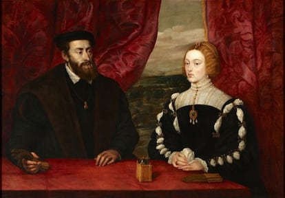 'El emperador Carlos V y la emperatriz Isabel de Portugal', de Rubens, una de las obras que se exponen en el Museo Meadows.