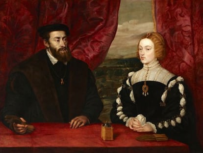 &#039;El emperador Carlos V y la emperatriz Isabel de Portugal&#039;, de Rubens, una de las obras que se exponen en el Museo Meadows.