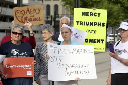 Protesta en favor de Maribel Trujillo ante la Corte de Apelaciones de Cincinnati.