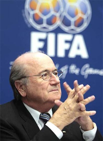 Joseph Blatter, durante la presentación