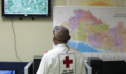 La oficina de Cruz Roja en San Salvador, el 14 de octubre