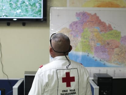 La oficina de Cruz Roja en San Salvador, el 14 de octubre