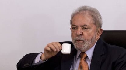 Lula Da Silva during the interview on Thursday.