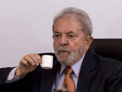 Lula Da Silva during the interview on Thursday.