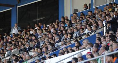 Palco de autoridades durante el Levante - Atlético de Madrid del pasado domingo.