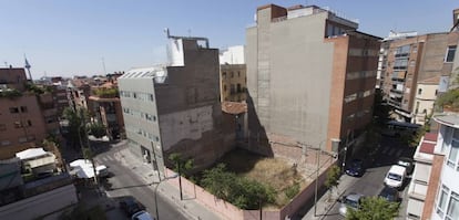 Uno de los solares que Sareb ha puesto a la venta, en Madrid.