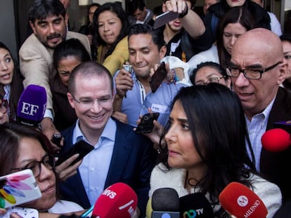 Anaya, Barrales y Delgado, en el INE.