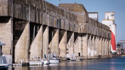 La antigua base de submarinos de Saint Nazaire, construida por las tropas alemanas durante su ocupación.