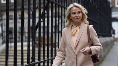 Corinna Larsen llegaba a la Corte de Justicia de Londres, el 29 de marzo.